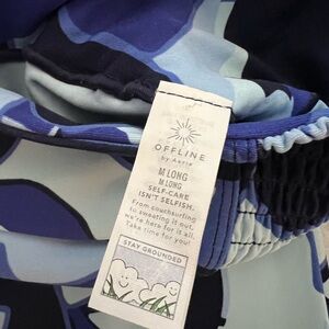 Offline smocked leggings by Aerie Blue mosaic M-Long